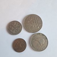 Neuseeländische Cent und Florin Münzen