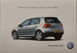 VW   Nouvelle  GOLF   .   carte du concessionnaire