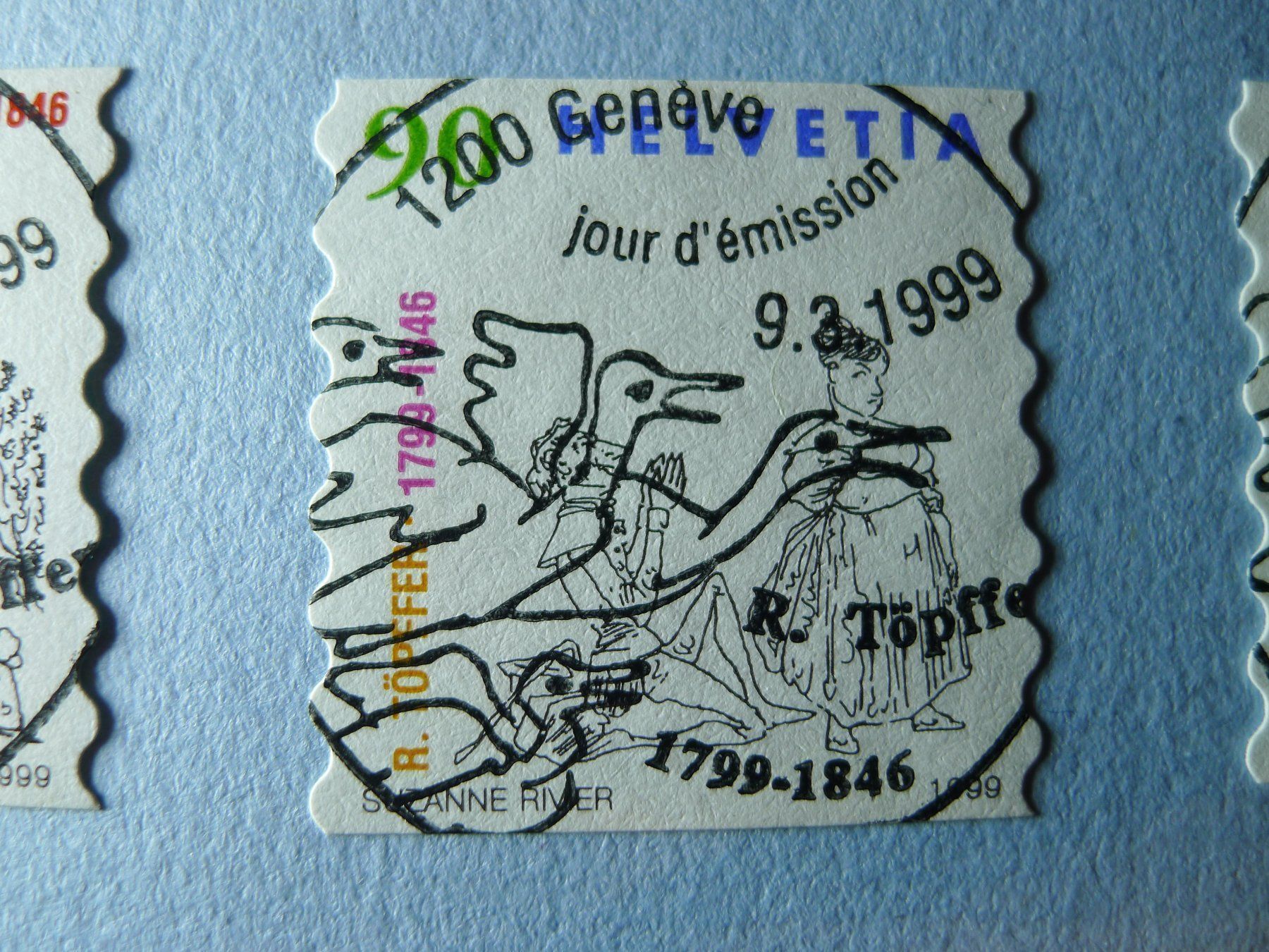 Tutti i francobolli: 1999 Comics Töpffer Ersttag Vollstempel – Usato da Dagmersellen venduto da sli72 4