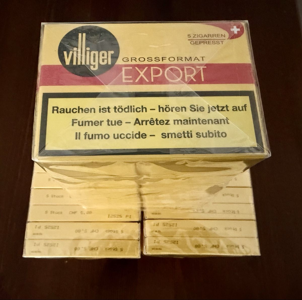 Villiger Cigares: 150 Stück Villiger Export Zigarren Grossformat gepresst – Neuf (Voir description) à Däniken SO par Twins02