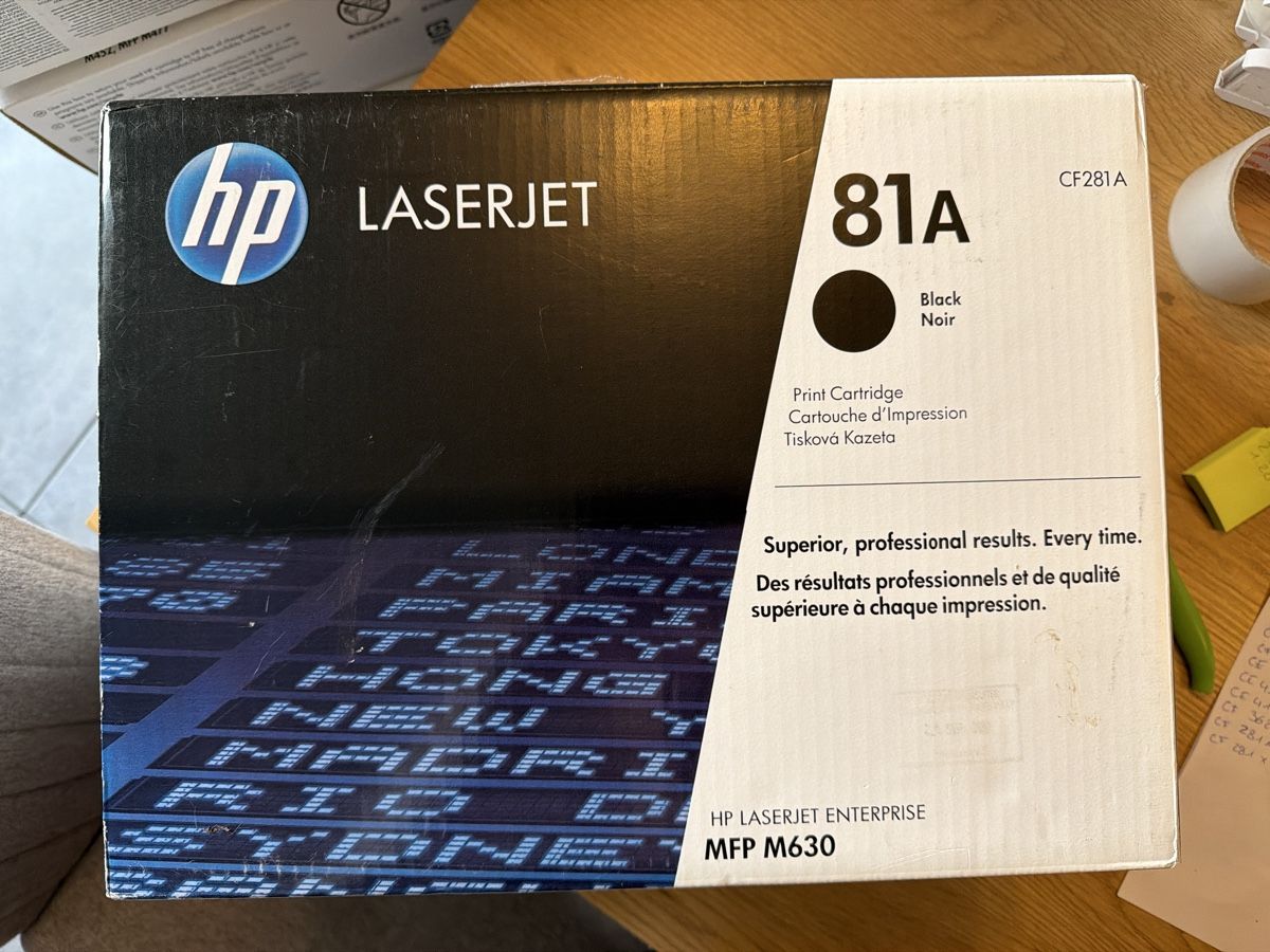Hewlett Packard Cartucce per stampanti & toner: Cartouche d'impression laserjet HP CF281A noire – Nuovo e nell'imballaggio originale da Estavayer-le-Lac venduto da Estelledbersier