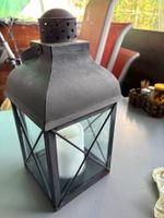 Laterne - 35 x 17 cm für Kerze oder anderes - schwarz matt