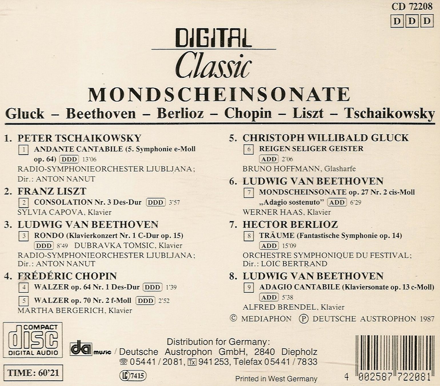 CDs: Digital Classic - Mondscheinsonate - CD – Gebraucht aus Hombrechtikon von Luetzelsee 1