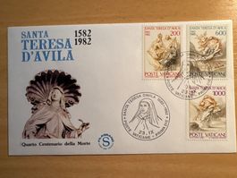 Vatikan Briefmarke Santa Teresa D'Avila 1582-1982 Top!