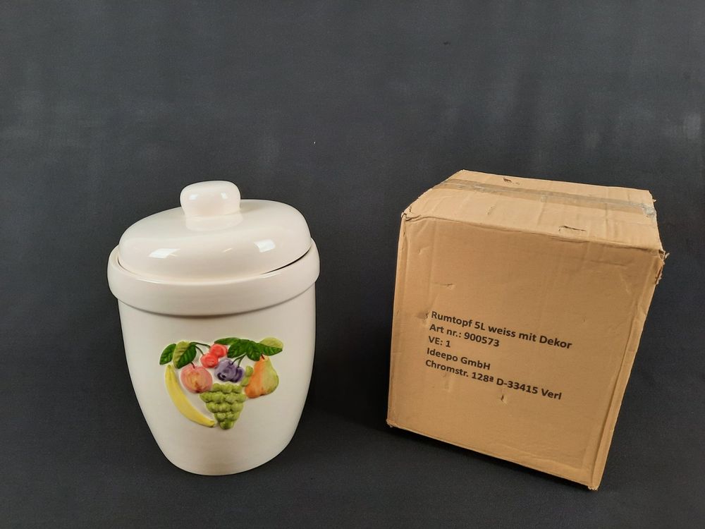 Rumtopf mit Früchtedekor 5L (Neu (gemäss Beschreibung)) in Beinwil am ...