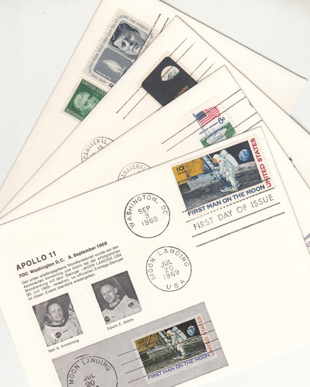 Tutti i francobolli: Apollo 11, Set 4-teilig – Usato da Bürglen TG venduto da StampGraf