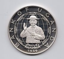 (1440) Uganda, 25 Schilling, 1969, Papst, pp