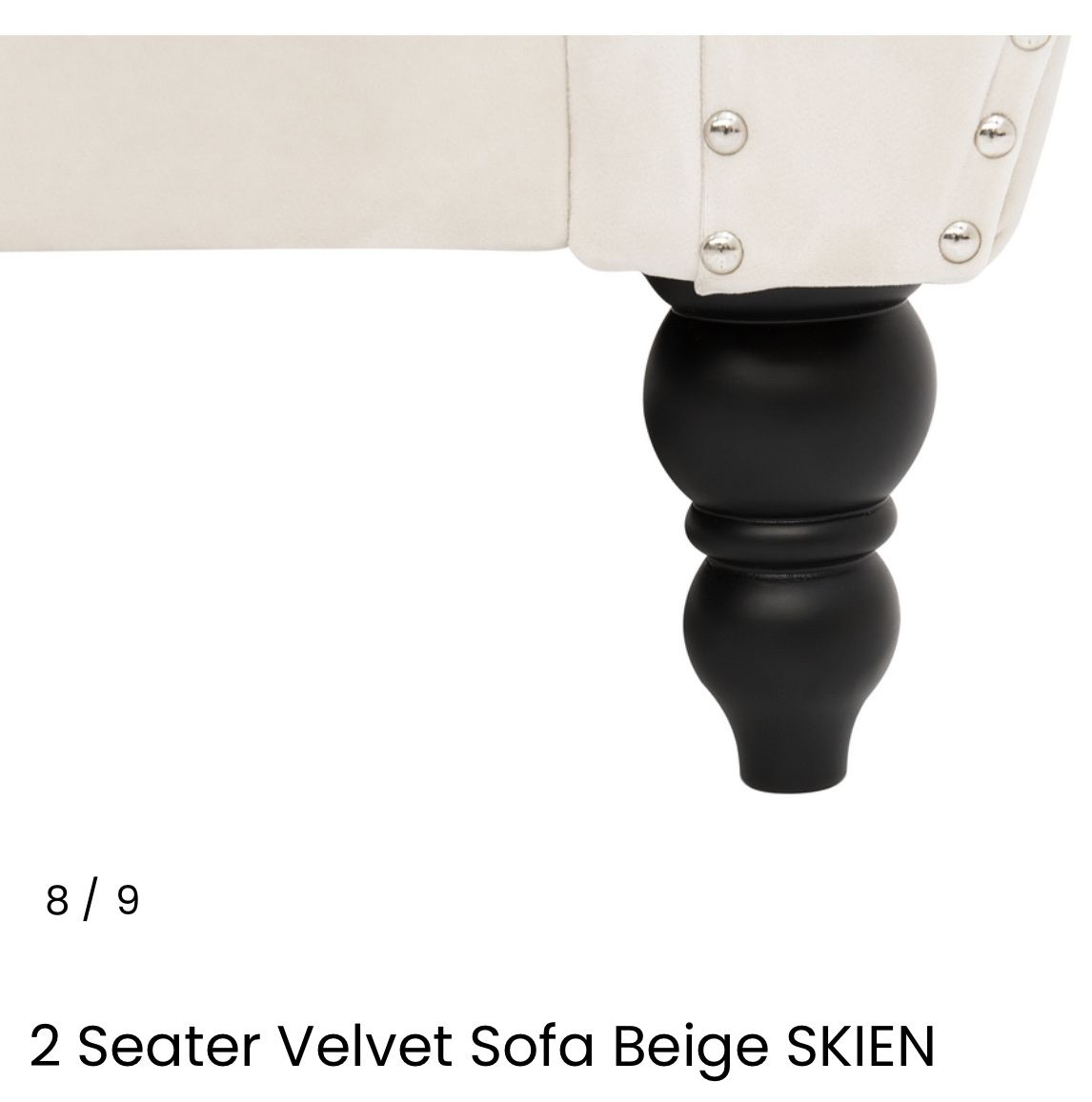 Beliani Divani: Beigefarbenes 2er-Sofa aus Samt von Beliani – Usato da Schliern b. Köniz venduto da mad_hsd9 4