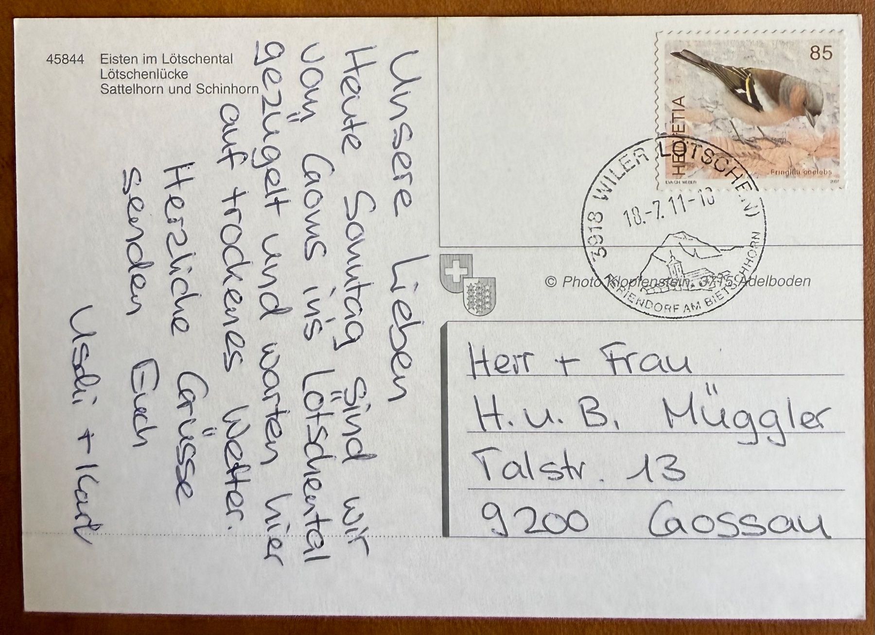 Cartes postales: Eisten im Lötschental – D'occasion à Lutry par Ediego 1