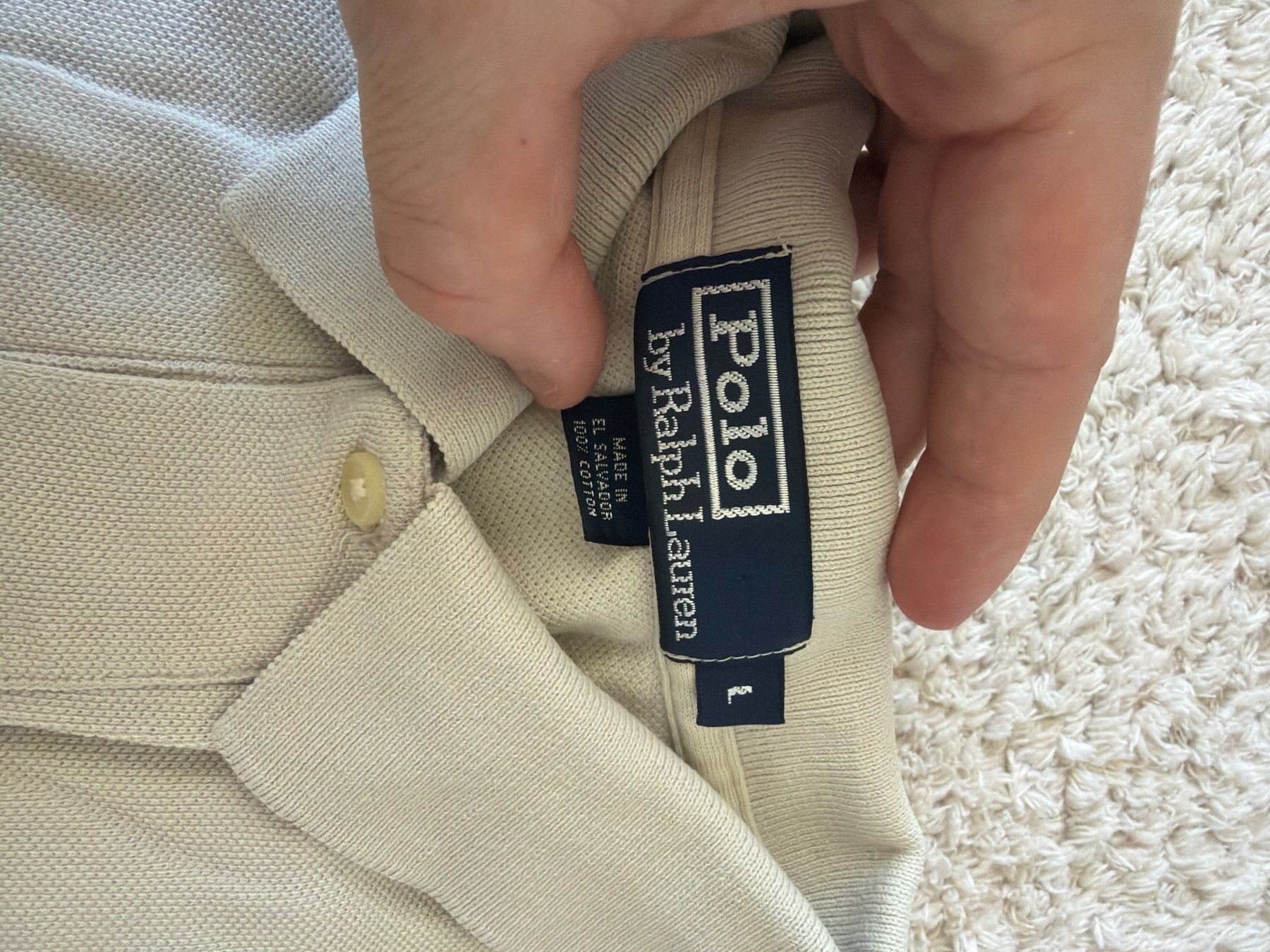 Ralph Lauren Magliette Polo: Polo Ralph Lauren Beige - Taille L – Nuovo (secondo la descrizione) da Hauterive NE venduto da Leo_o 3