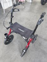 Gehhilfe Rollator rot guter Zustand 4 Räder