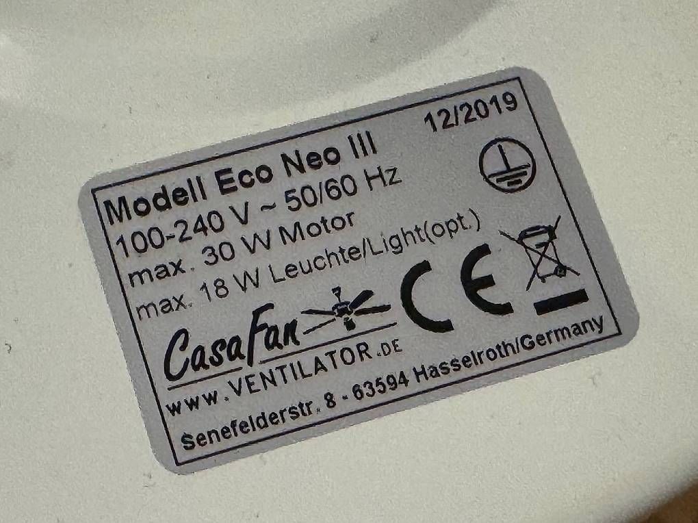 Ventilatori: Deckenvenrilator Casafan Eco Neo III 132 – Usato da Zürich venduto da monoroc 6