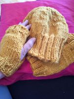 Warmes Alpacamützeset mit Handstulpen 1 size handmade 
