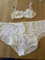 Dessous-Set XXL Weiss Spitze BH und Slips perfektem Zustand