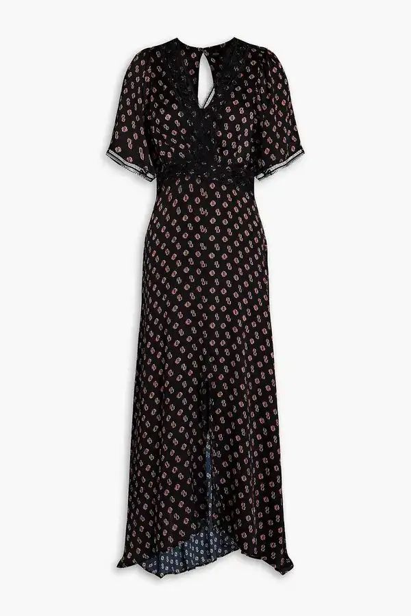 Maje Vestiti: Kleid Maje schwarz Grösse 40 mit Muster und Spitze – Usato da Zürich venduto da shoppingmandy 1
