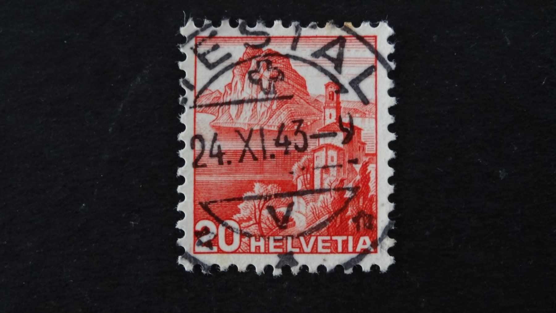 Tutti i francobolli: Vollstempel LIESTAL  24.XI.43    38 – Usato da Anwil venduto da C-DAIHA