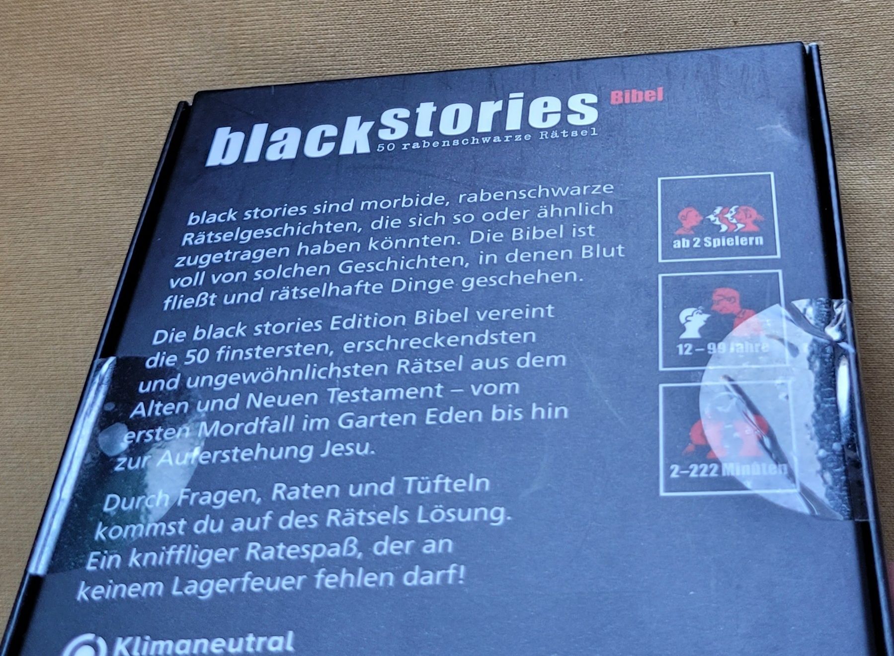Giochi: Black Stories spechial Edition, Neu  – Nuovo e nell'imballaggio originale da Hindelbank venduto da Hevenisreal 2