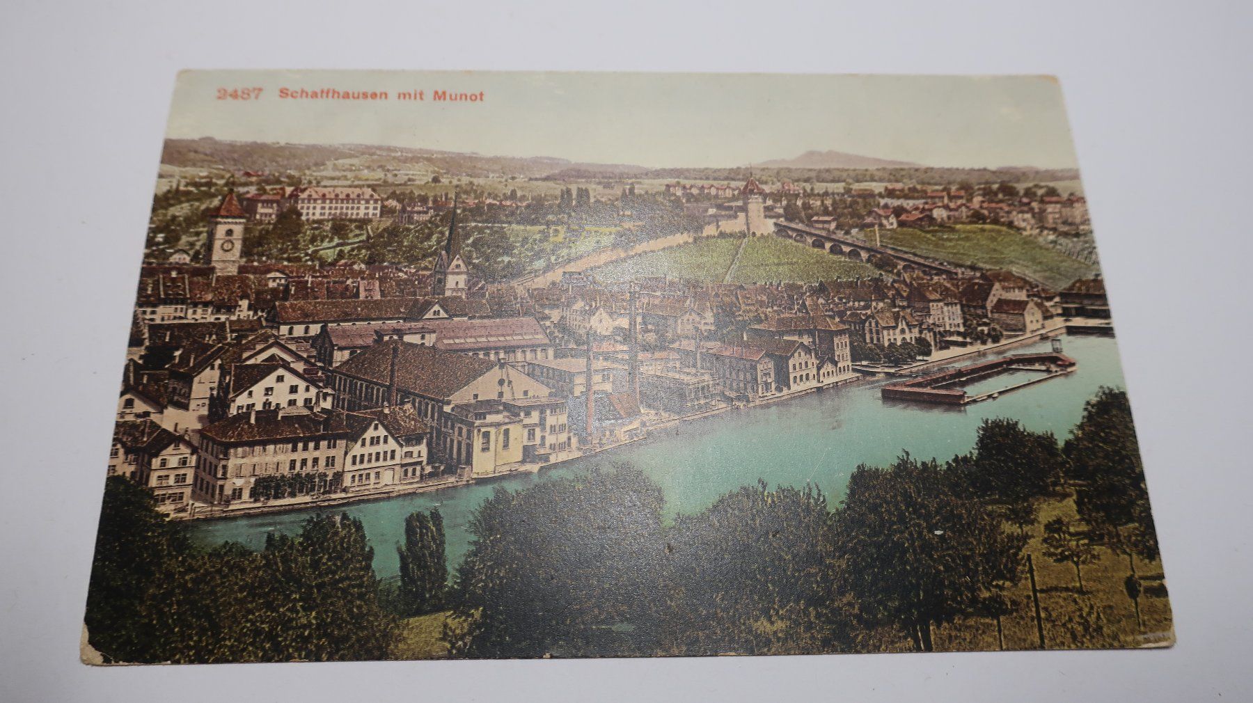 Cartoline postali: Schaffhausen mit Munot N° 2487 – Difettoso da Cormoret venduto da Pascalll2001 1