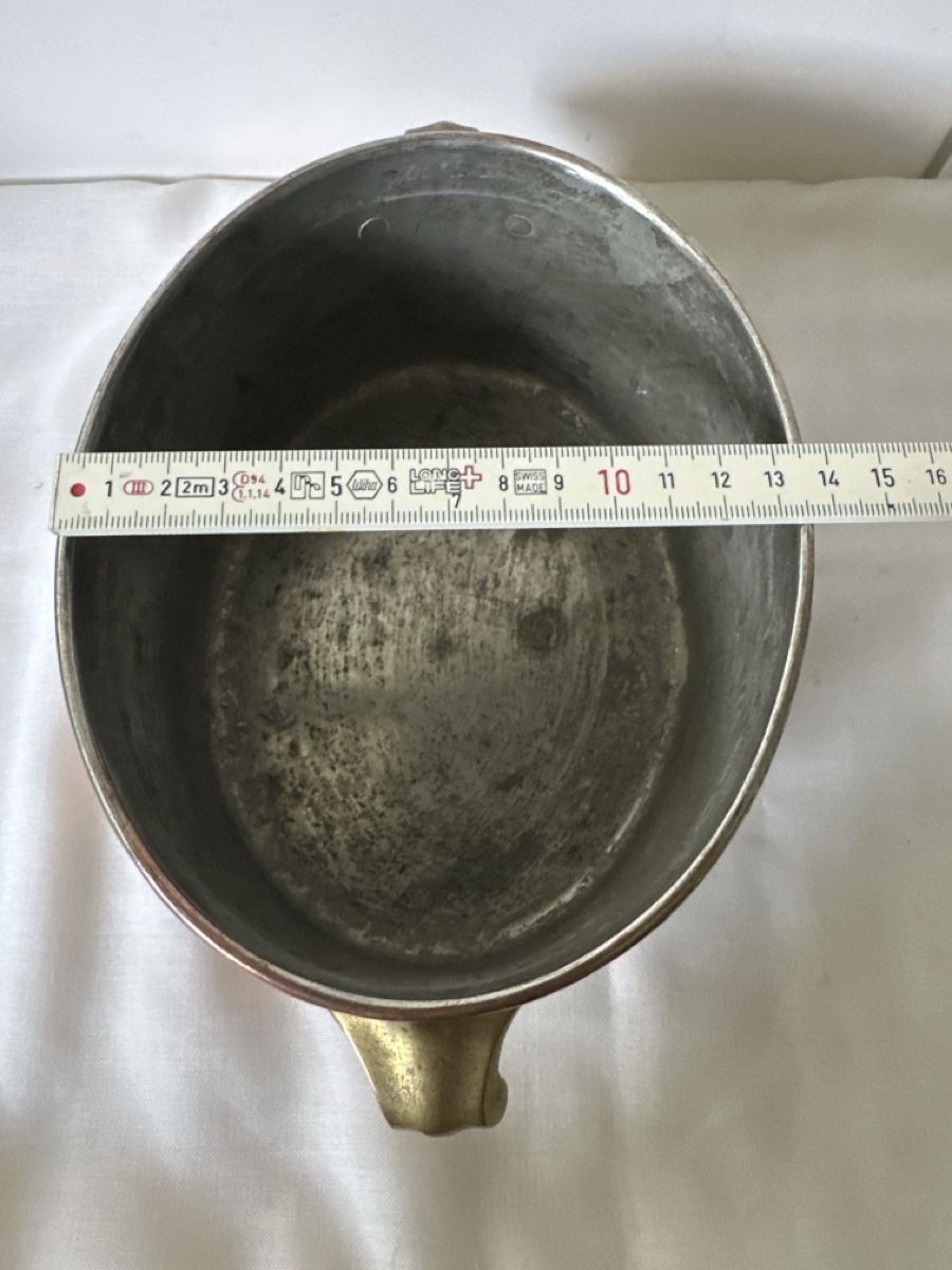 Casseroles: Antiker ovaler Kupfertopf mit Messinggriffen – D'occasion à Zürich par Chaeffeler 7