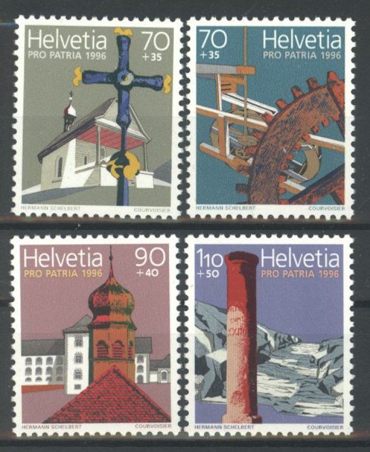 Alle Briefmarken: 1996, Pro Patria ** – Gebraucht aus Willisau von Vollstempel