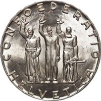 Schweiz Bundesmünze 5 Franken 1941
