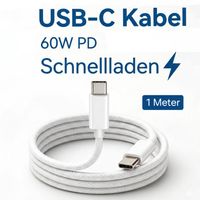 USB-C auf USB-C Kabel / 60W PD schnellladen / gewebt