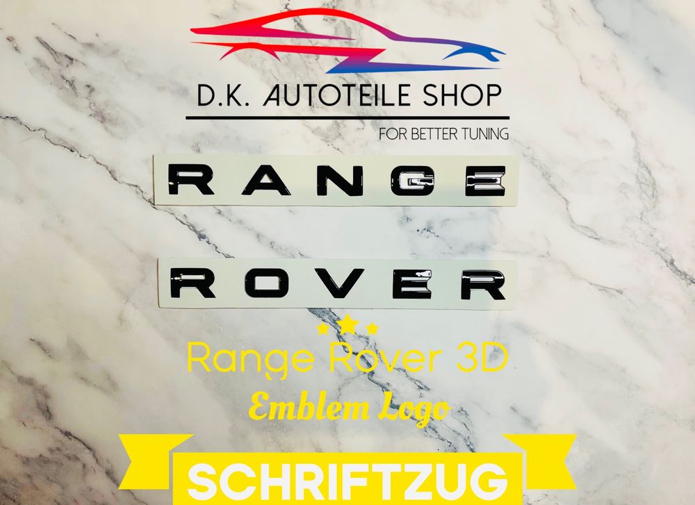 Range Rover 3D Emblem Logo Schriftzug Schwarz glänzend Neu | Acheter ...