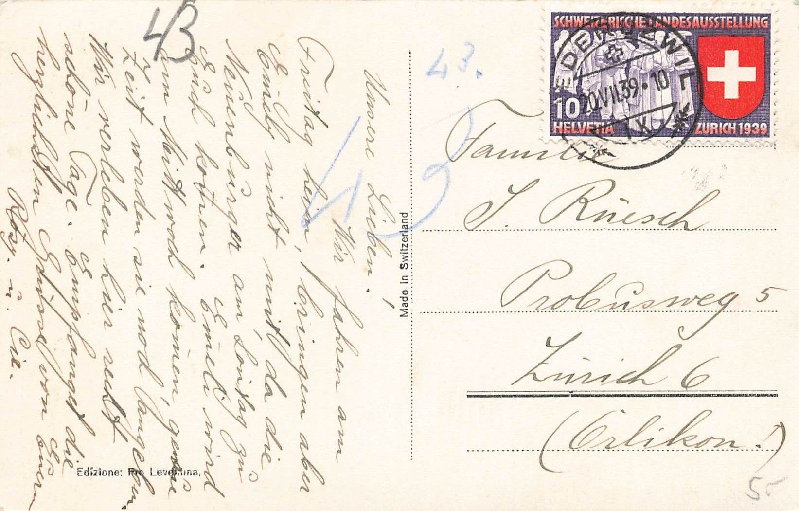 Cartoline postali: Madrano valle Airolo Leventina – Usato da Biasca venduto da Blenio71 1