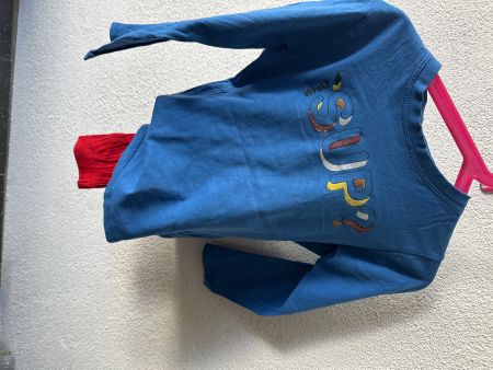 Lot 2 pièces T-shirt manches longues et legging rouge 116