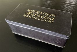 Blechdose Dose HELVETIA Nähmaschinenbox Blech Klappdeckel