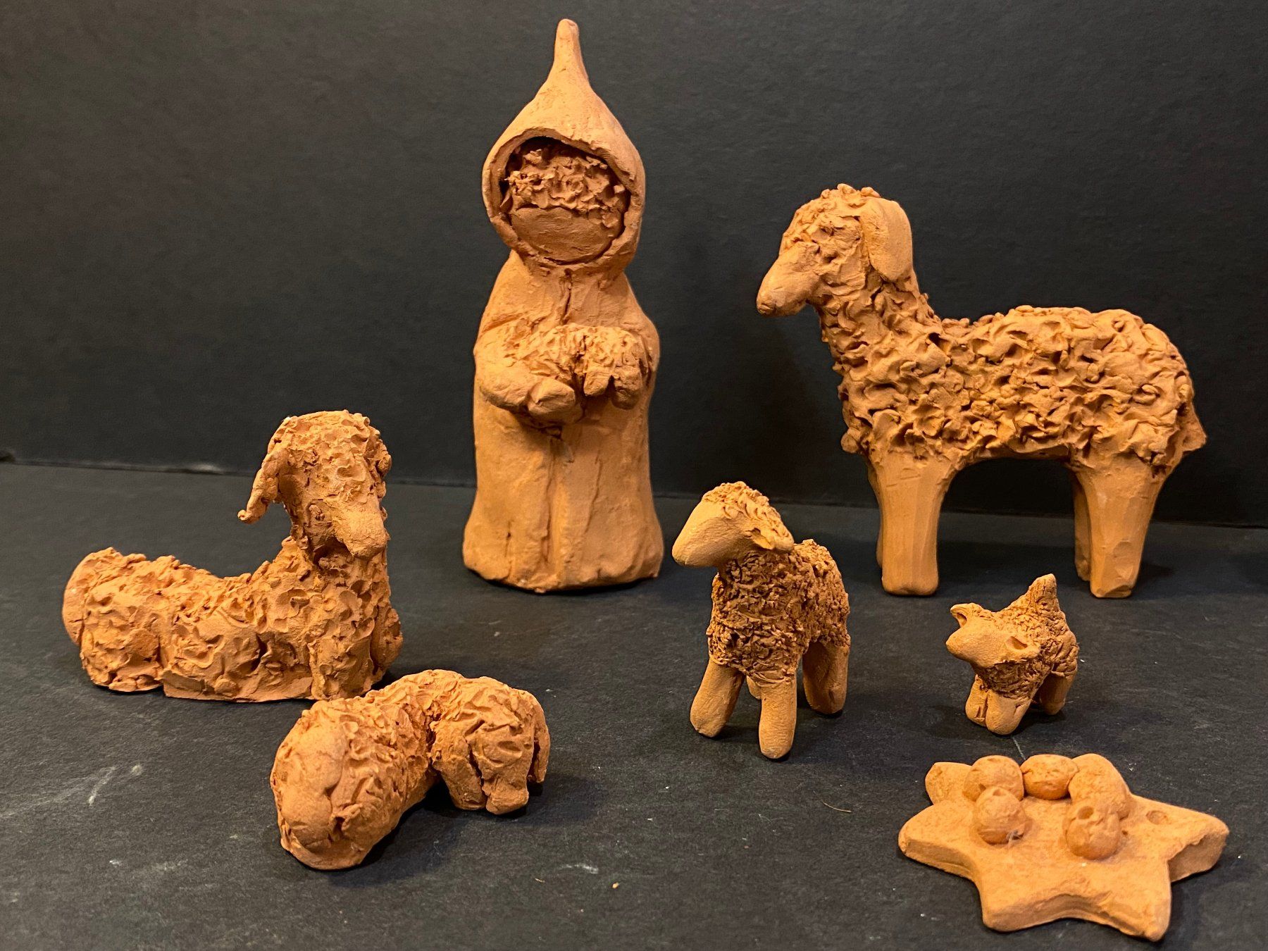 Statuette: Vintage 11 Krippefiguren aus Ton – Usato da Schaffhausen venduto da VintageCity 5