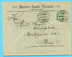 Brief Bern 1904 - Absender: Berner Stadt-Theater