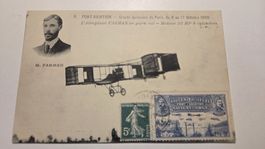1909 Flug Ansichtskarte Grosses Wettfliegen Paris  mit Vigne