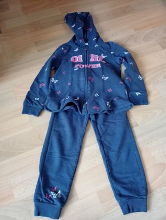 Mädchen Trainer Gr. 110, Sportanzug, Freizeitanzug, blau