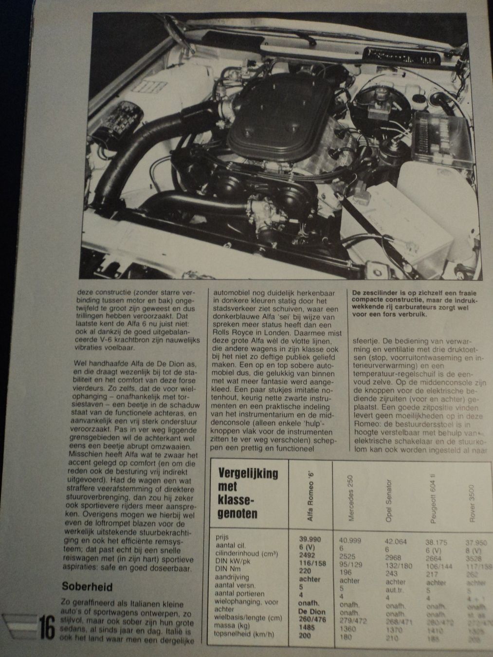 Alfa Romeo Documenti: Prospekt Test Alfa Romeo 6 1979 – Usato da Schwarzenburg venduto da modelCARama 3
