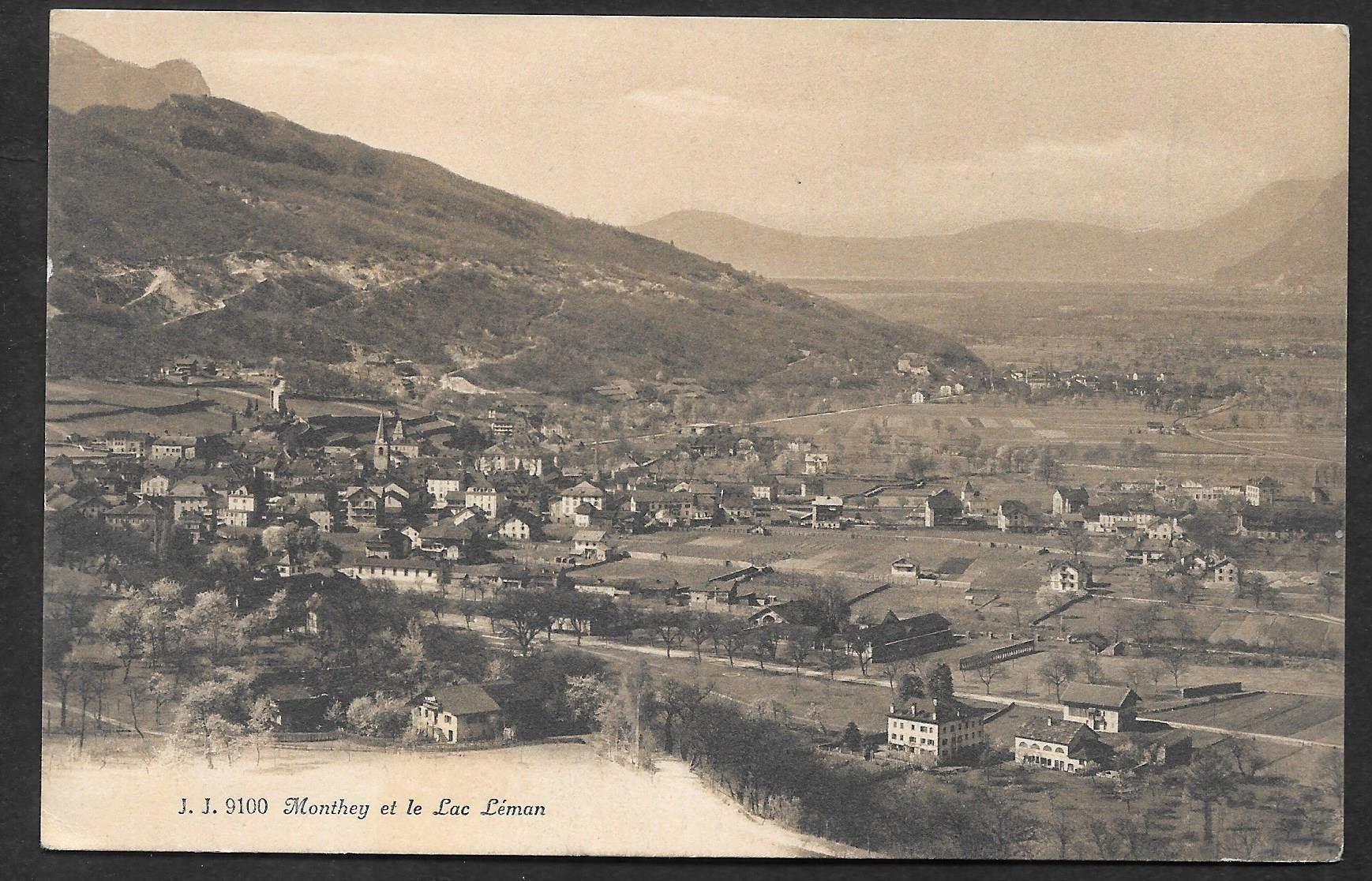 Cartoline postali: Monthey et le Lac Léman – Usato da Olten venduto da clotaldi
