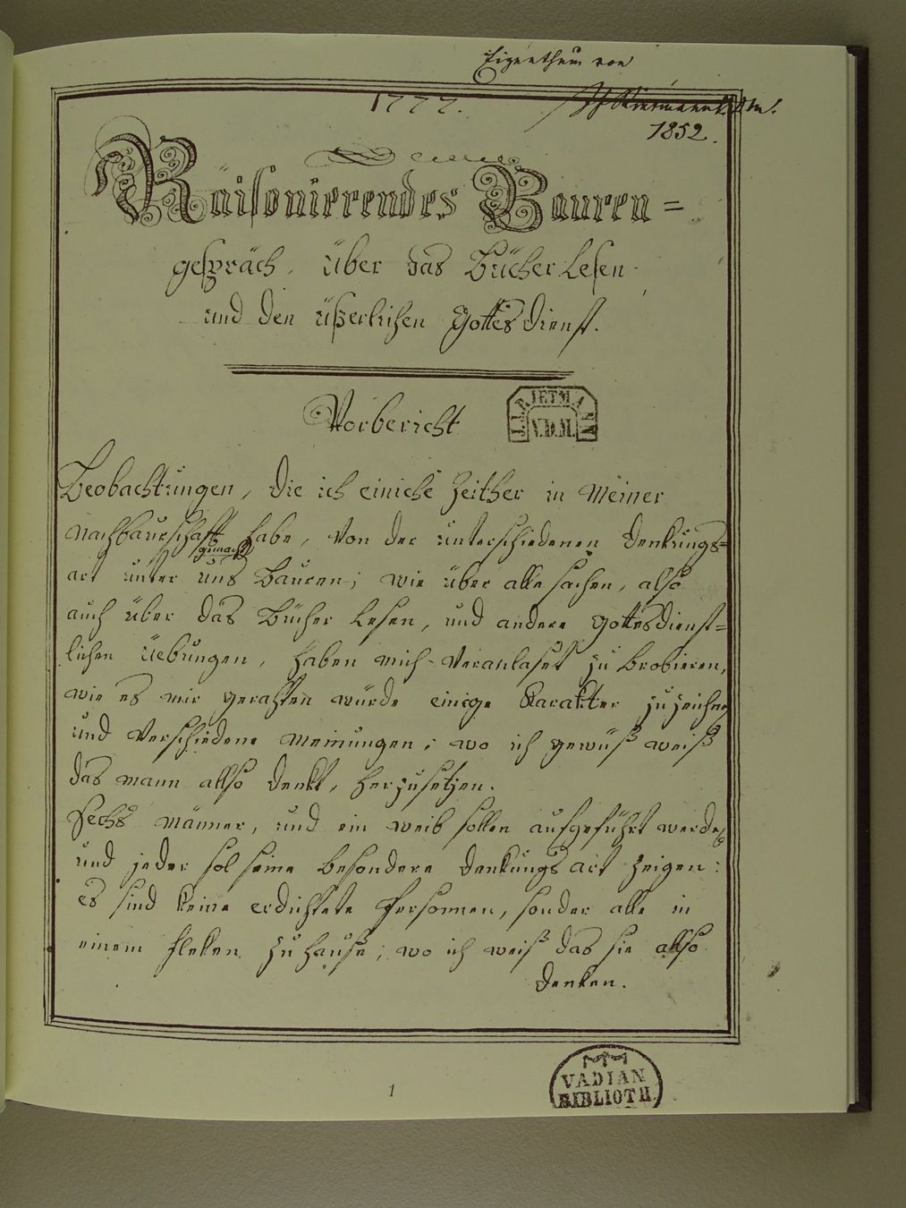 Bücher: ULRICH BRÄKER: RÄISONIERENDES BAURENGESPRÄCH – Gebraucht aus Grüningen von Kartensammler