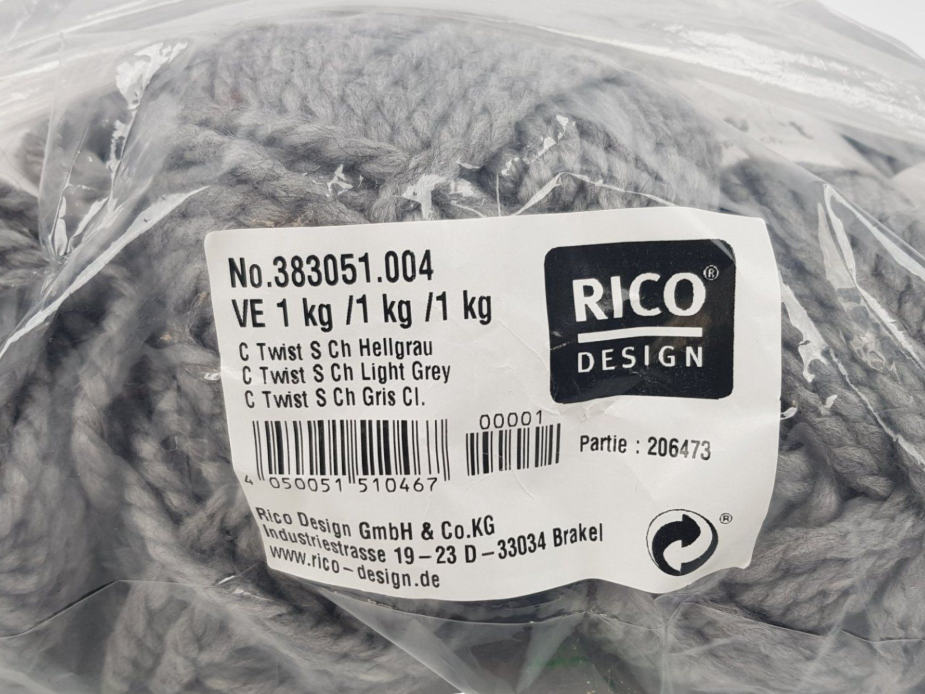 Lana: RICO DESIGN dicke Wolle Hellgrau 10 Stk. – Usato da Suhr venduto da Restwert_Suhr 7