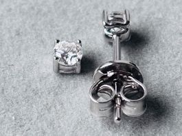 Moissanite Studs. 925 Silver, D color . 3 mm stone size.
