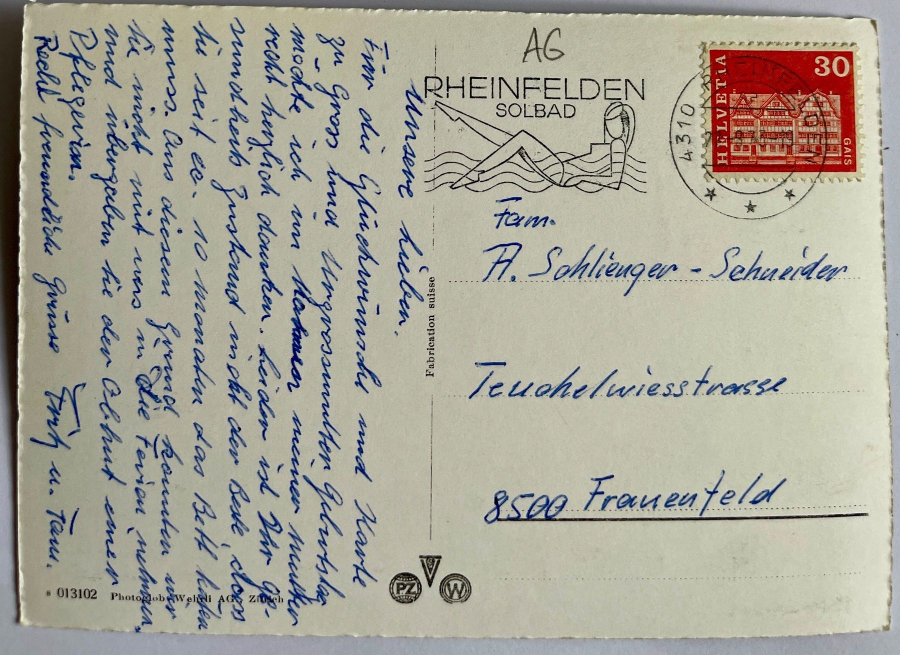 Cartoline postali: AK: RHEINFELDEN - Messerturm – Usato da Lutry venduto da Ediego 1