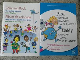 Set of 2 Bilingual Coloring Books for Children (UN)