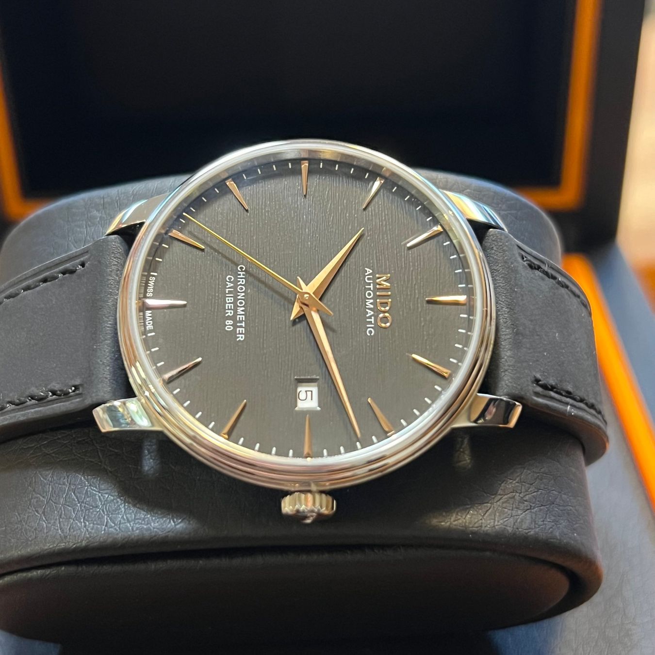 Mido Orologi: Mido Baroncelli Chronometer Silicon Gent Full Set M027.408.1 – Usato da Carouge GE venduto da Watchaser 5