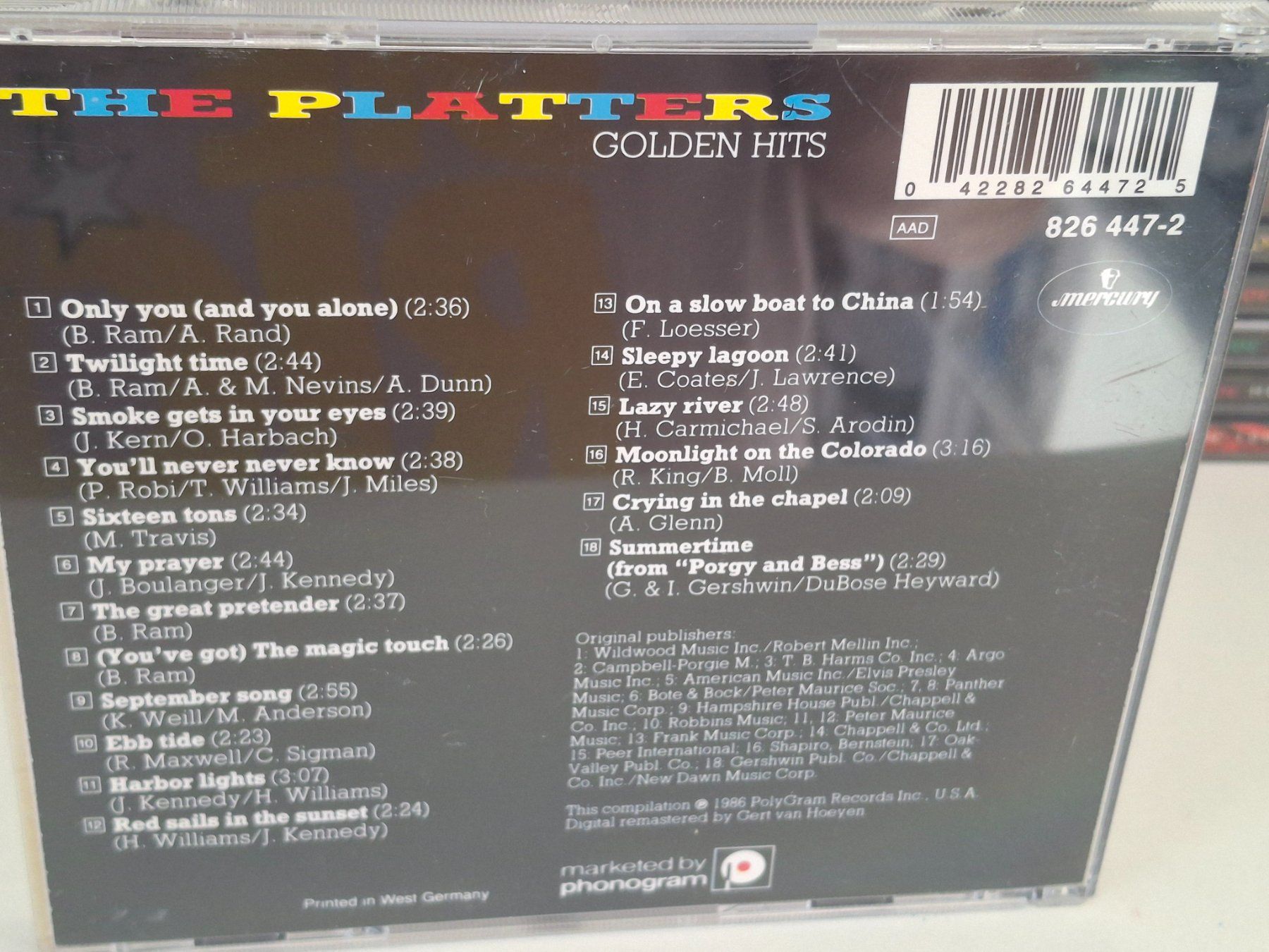 CD: CD The Platters  - Golden Hits 😎 – Usato da Aarberg venduto da Jackup1 1