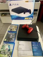 PS4 Slim (500GB) + 1 Controller + 3 Spiele