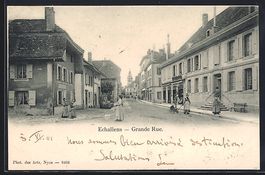 AK Echallens, Grande Rue, 1901