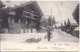 LEYSIN, une rue en hiver