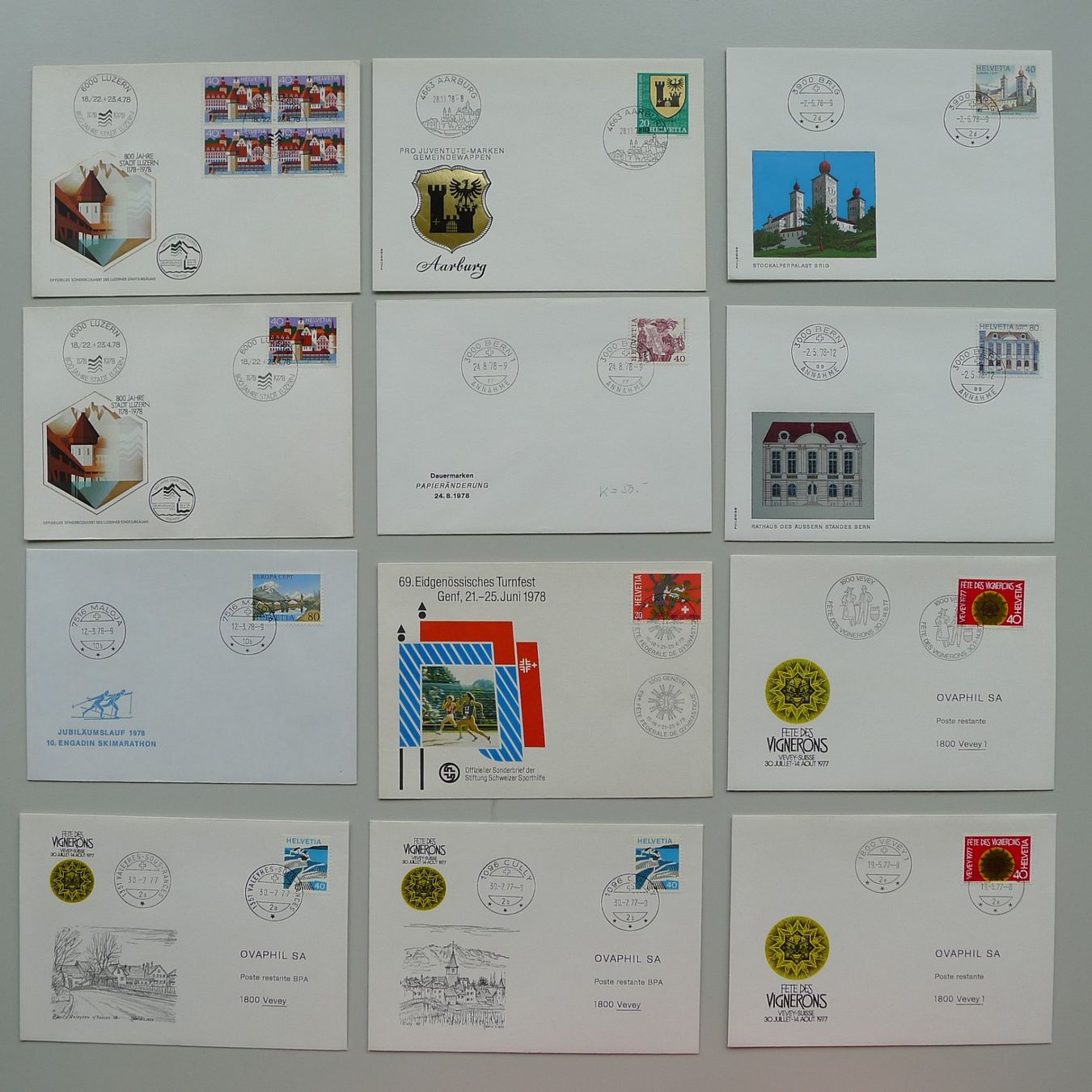 Tutti i francobolli: 1960-2000, über 800 Briefe, illustriert, Sonderstempel... – Usato da Sursee venduto da Luzernerraute 6