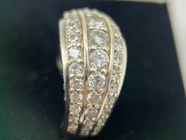 Thomas Sabo 925 Silber Ring Bandring mehrreihig, Gr 53