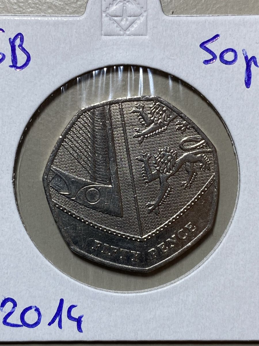 Tutti le monete: GB - 50 pence - 2014 – Usato da Payerne venduto da Mike1682