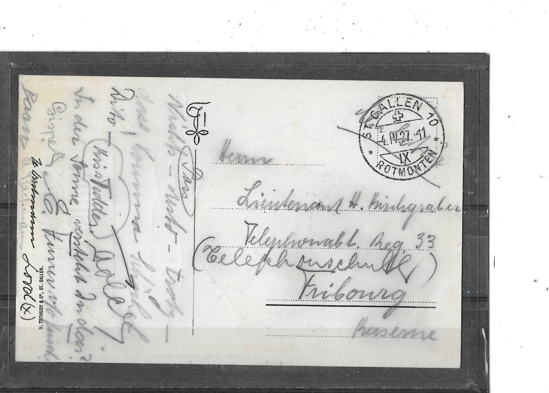Cartoline postali: Studenten-Ansichtskarte 1927 Industria-San Gallensis – Usato da Schocherswil venduto da Wilare 1